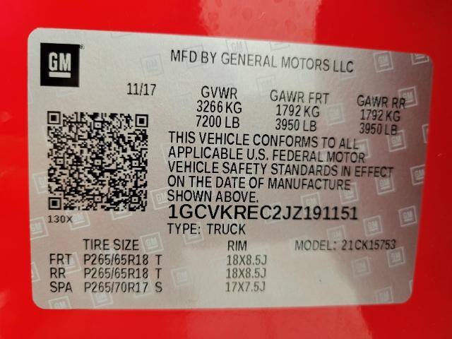 2018 Chevrolet Silverado 1500 Vehicle Photo in NEENAH, WI 54956-2243