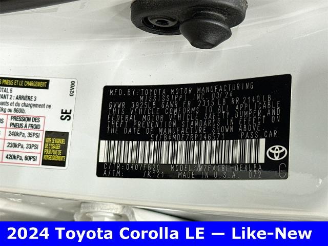 2024 Toyota Corolla Vehicle Photo in EVERETT, WA 98203-5662