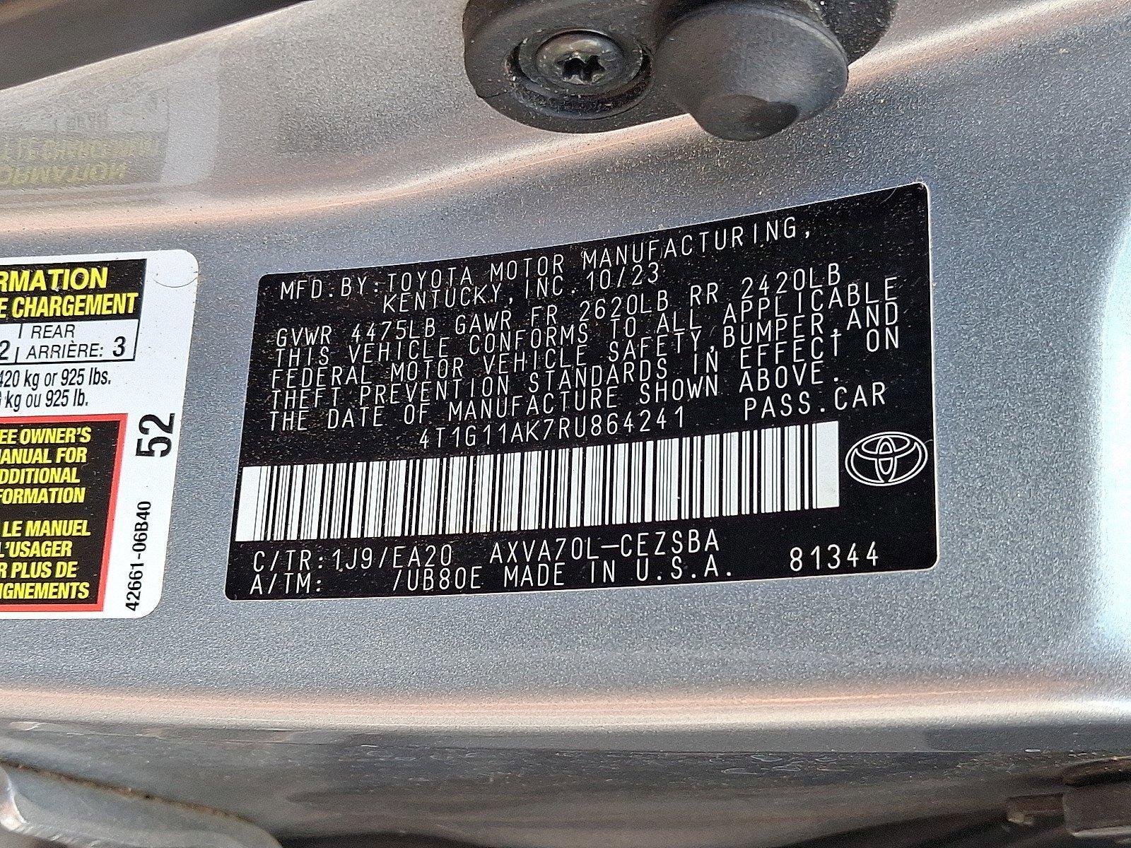 2024 Toyota Camry Vehicle Photo in Harrisburg, PA 17111