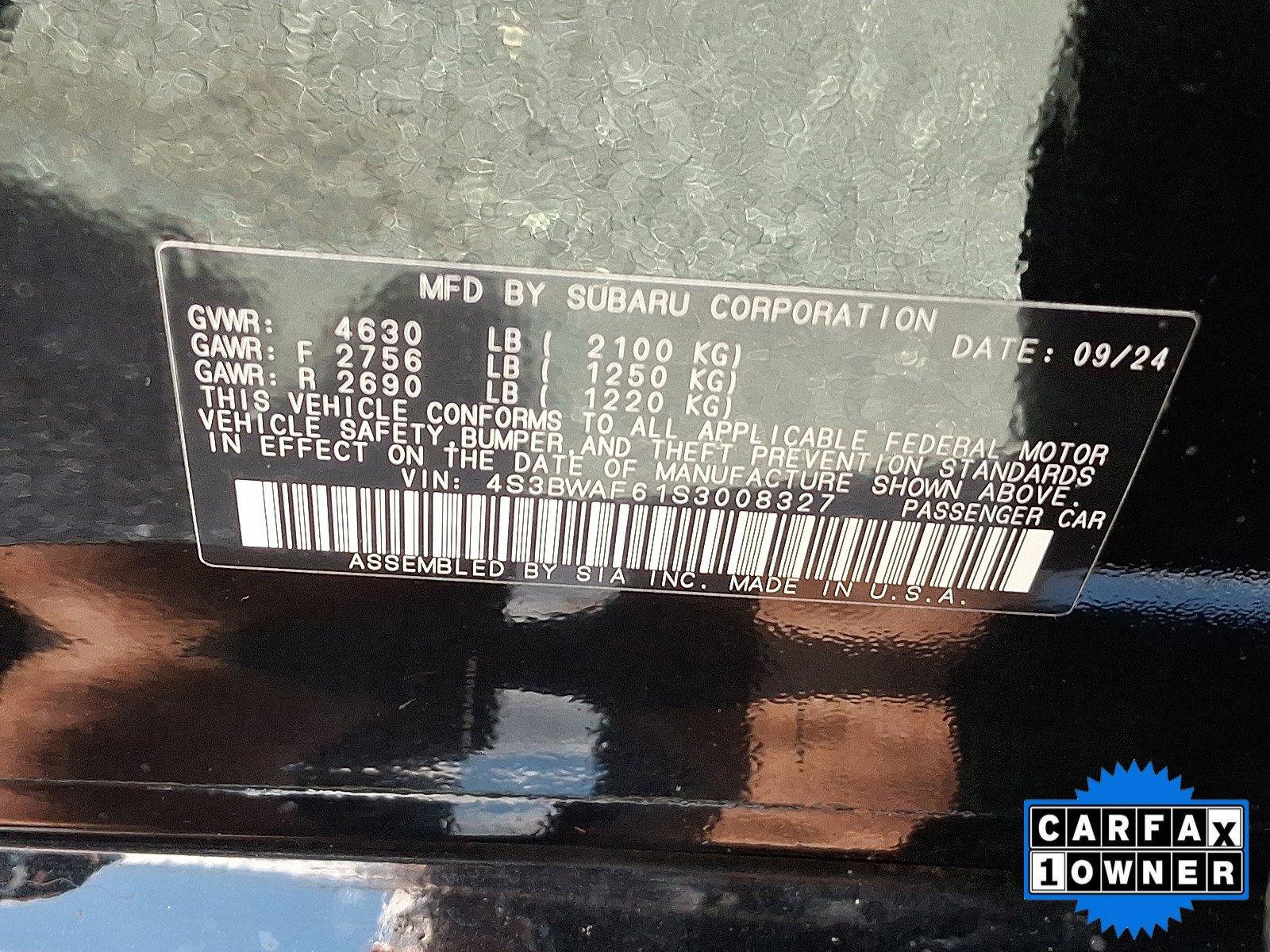 2025 Subaru Legacy Vehicle Photo in Harrisburg, PA 17111