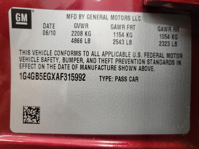 2010 Buick LaCrosse Vehicle Photo in NEENAH, WI 54956-2243