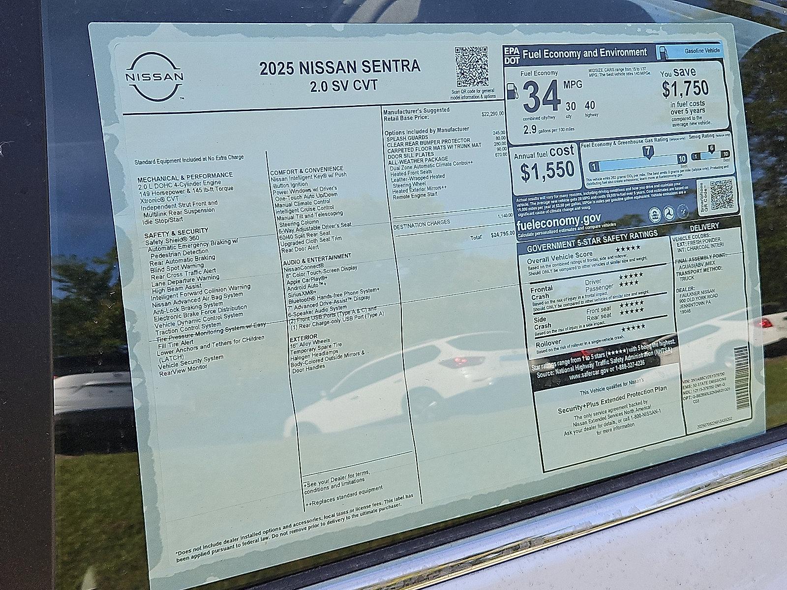2025 Nissan Sentra Vehicle Photo in Jenkintown, PA 19046