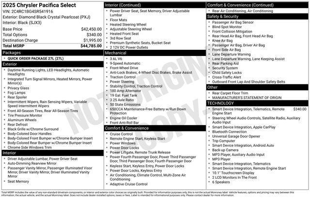 2025 Chrysler Pacifica Vehicle Photo in Salt Lake City, UT 84119-3321