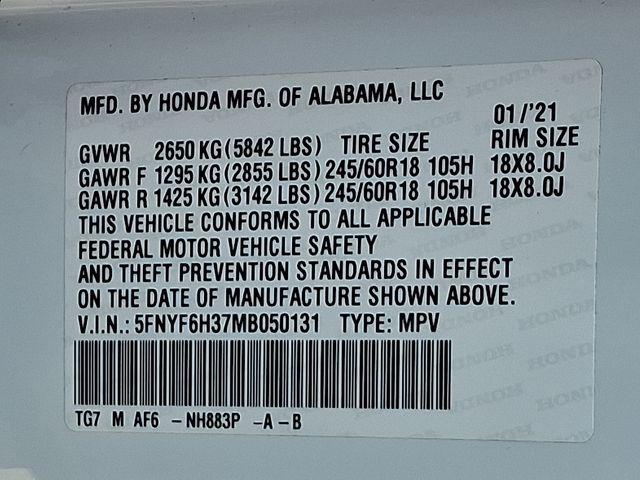 2021 Honda Pilot Vehicle Photo in DANBURY, CT 06810-5034