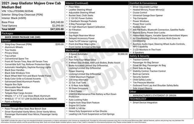 2021 Jeep Gladiator Vehicle Photo in DANBURY, CT 06810-5034