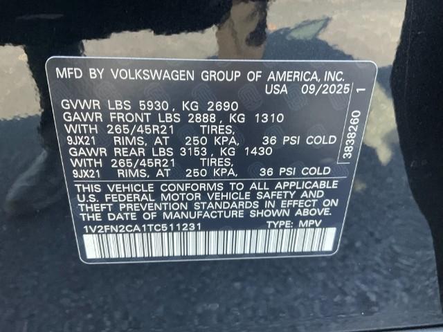 2026 Volkswagen Atlas Vehicle Photo in Oshkosh, WI 54904