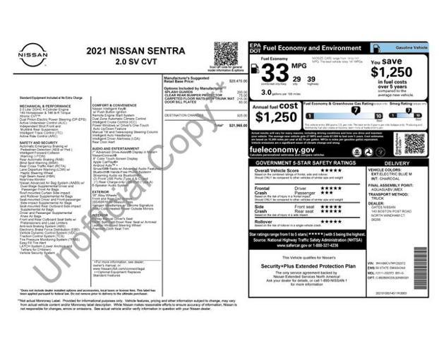 2021 Nissan Sentra Vehicle Photo in DANBURY, CT 06810-5034