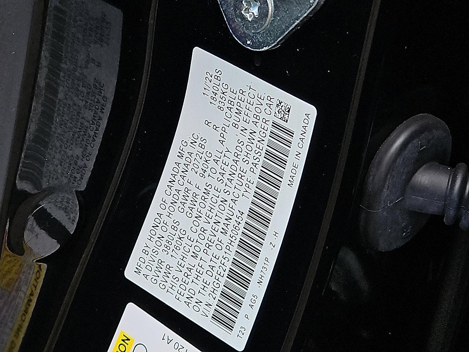 2023 Honda Civic Sedan Vehicle Photo in Trevose, PA 19053