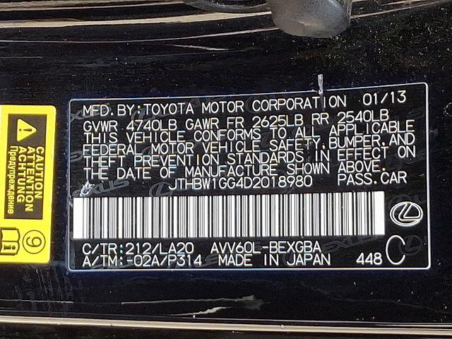 2013 Lexus ES 300h Vehicle Photo in DANBURY, CT 06810-5034