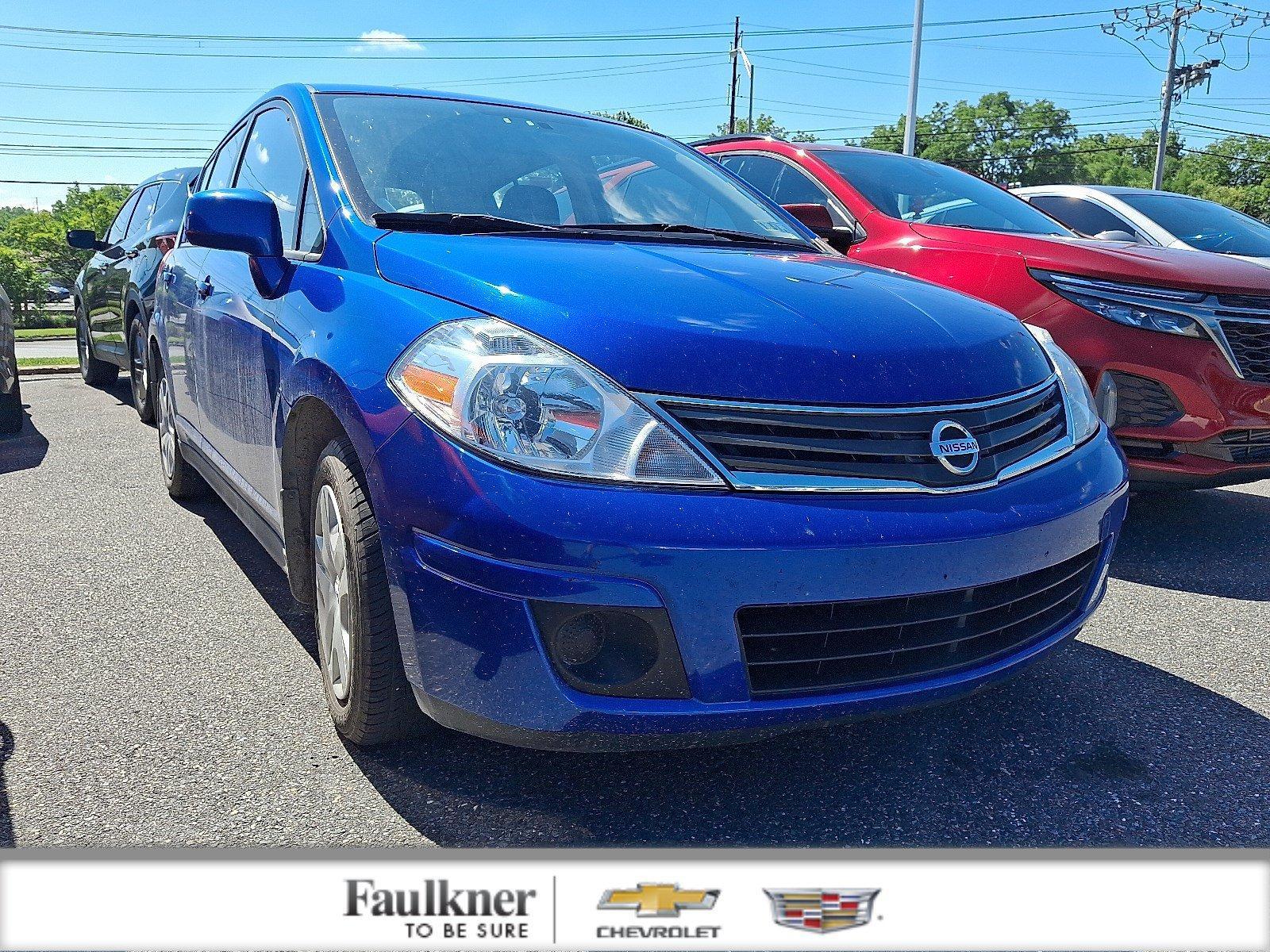 Metallic Blue 2010 Nissan Versa Hatchback Front-Wheel Drive 4-Speed Automatic