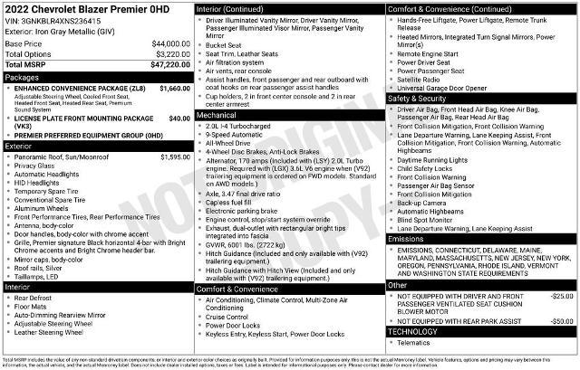 2022 Chevrolet Blazer Vehicle Photo in PUYALLUP, WA 98371-4149