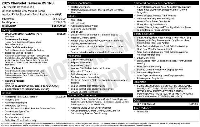 2025 Chevrolet Traverse Vehicle Photo in PUYALLUP, WA 98371-4149