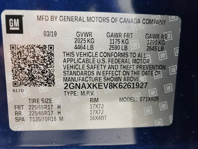 2019 Chevrolet Equinox Vehicle Photo in NEENAH, WI 54956-2243