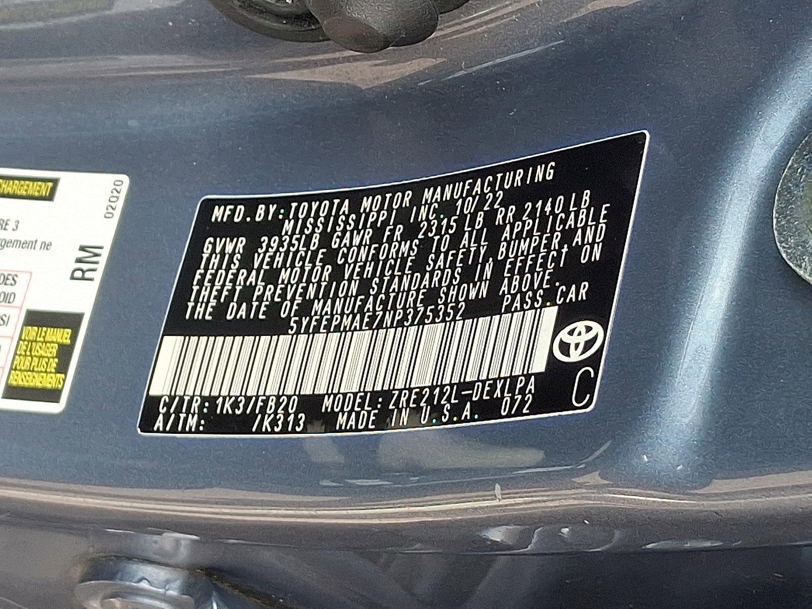 2022 Toyota Corolla Vehicle Photo in Harrisburg, PA 17111