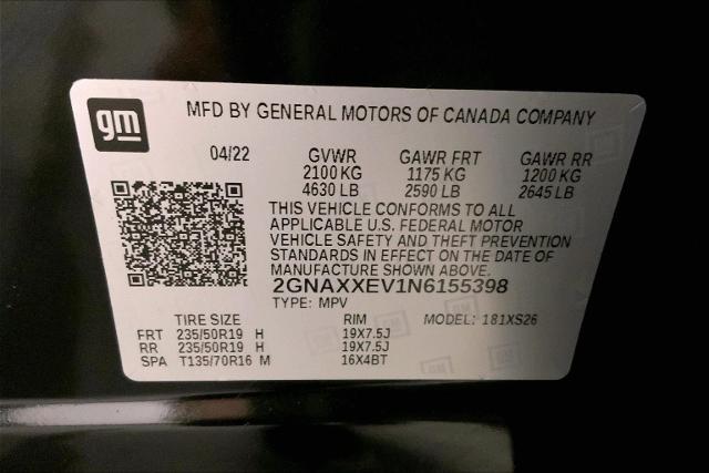 2022 Chevrolet Equinox Vehicle Photo in INDEPENDENCE, MO 64055-1314