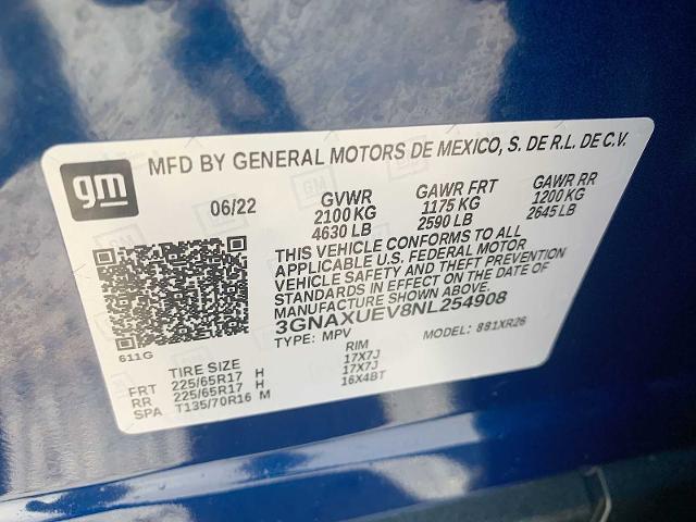 2022 Chevrolet Equinox Vehicle Photo in MOON TOWNSHIP, PA 15108-2571