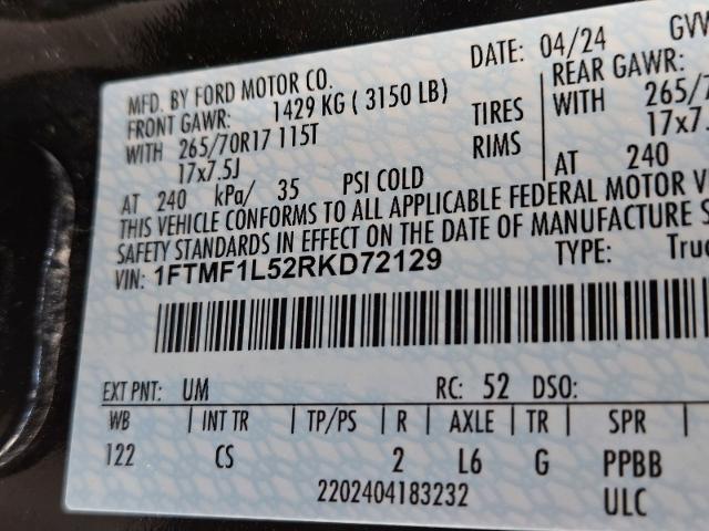 2024 Ford F-150 Vehicle Photo in Weatherford, TX 76087