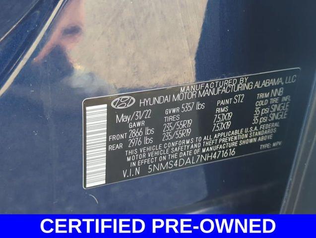 2022 Hyundai SANTA FE Vehicle Photo in Merrillville, IN 46410