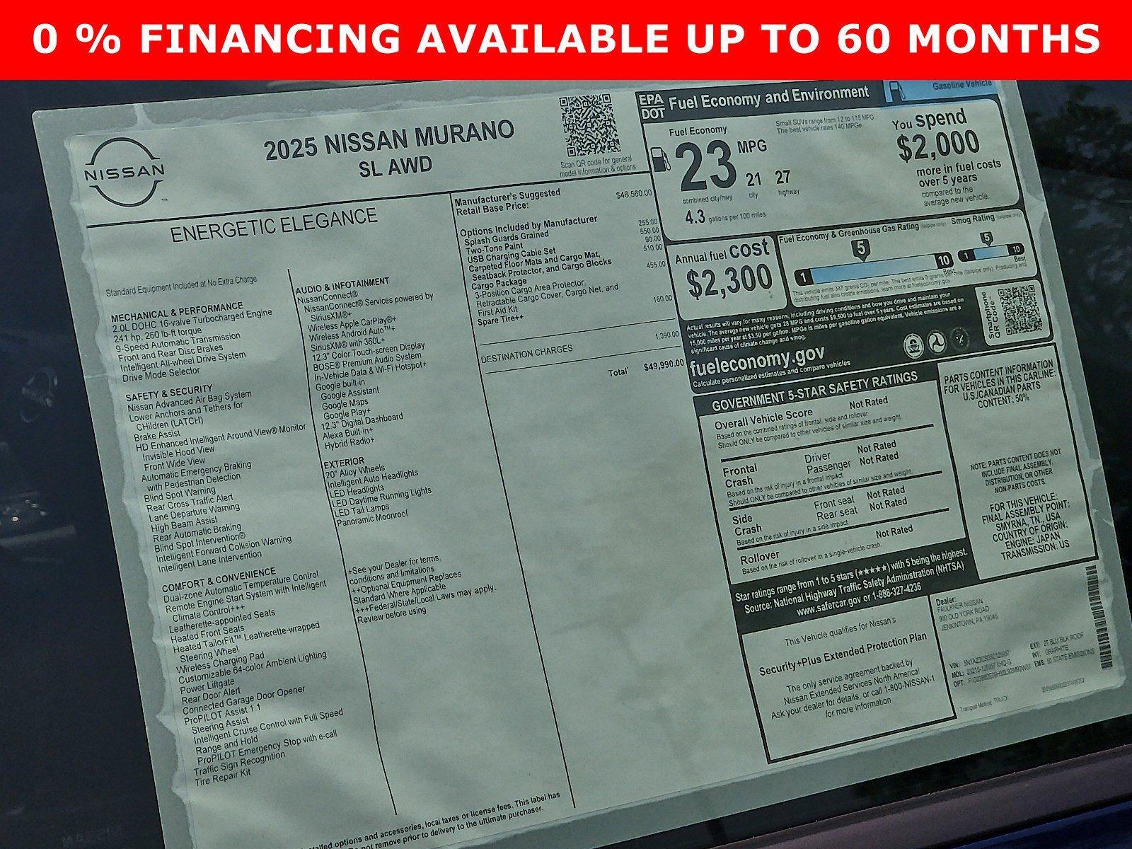2025 Nissan Murano Vehicle Photo in Jenkintown, PA 19046