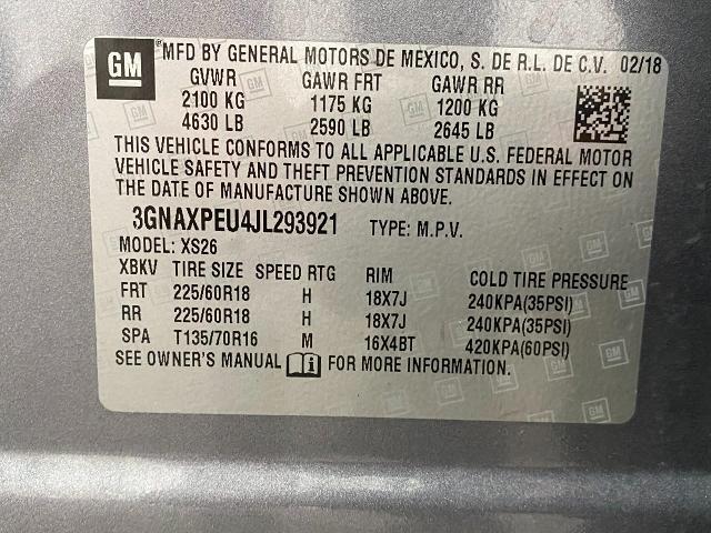 2018 Chevrolet Equinox Vehicle Photo in NEENAH, WI 54956-2243