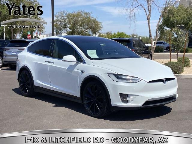 Pearl White Multi Coat 2020 Tesla Model X SUV / Crossover All-Wheel Drive Automatic