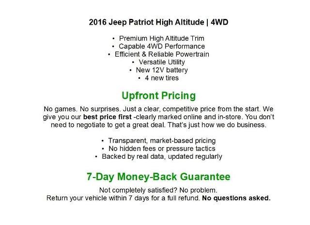 2016 Jeep Patriot Vehicle Photo in Neenah, WI 54956