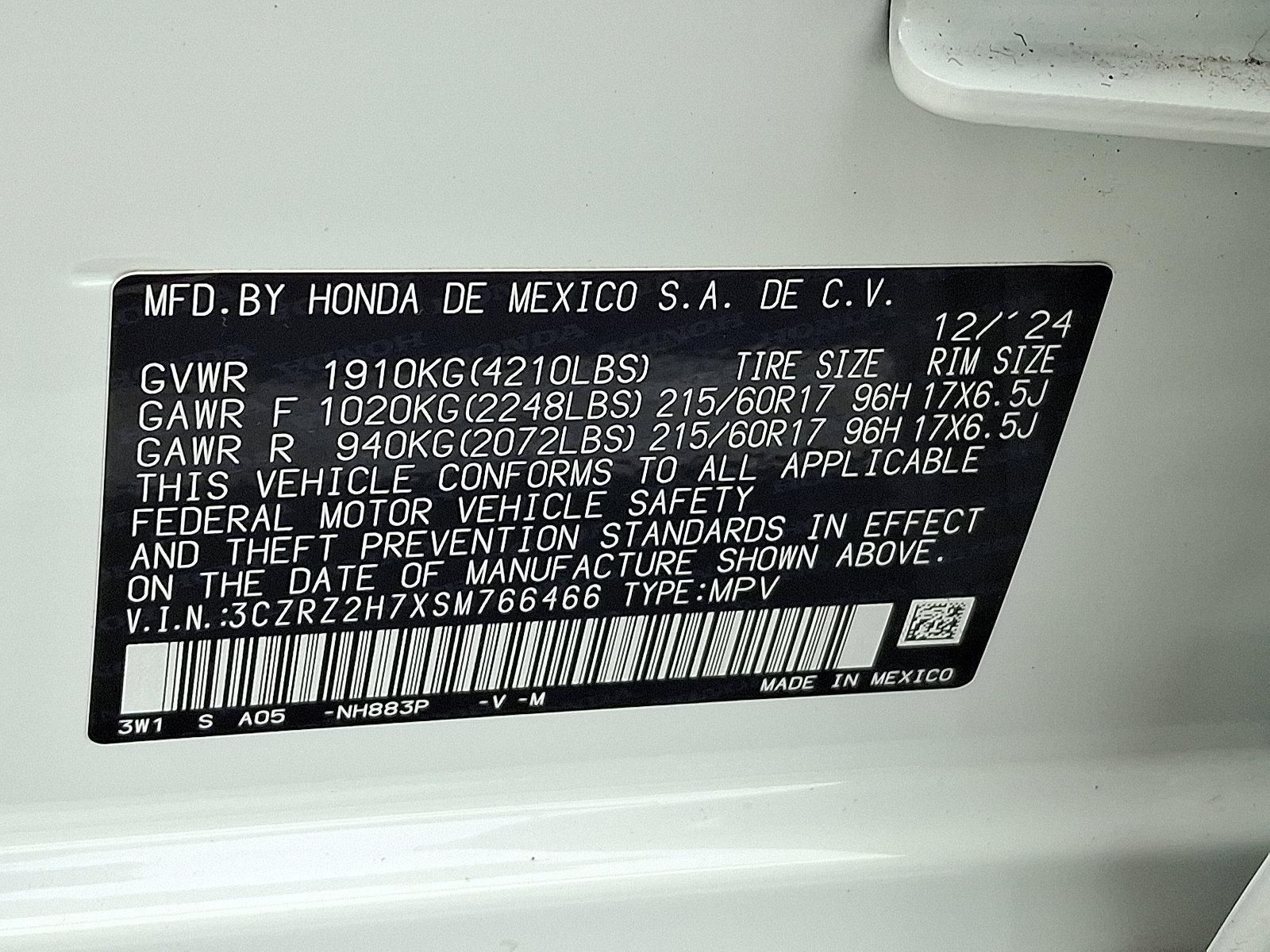 2025 Honda HR-V Vehicle Photo in Harrisburg, PA 17111