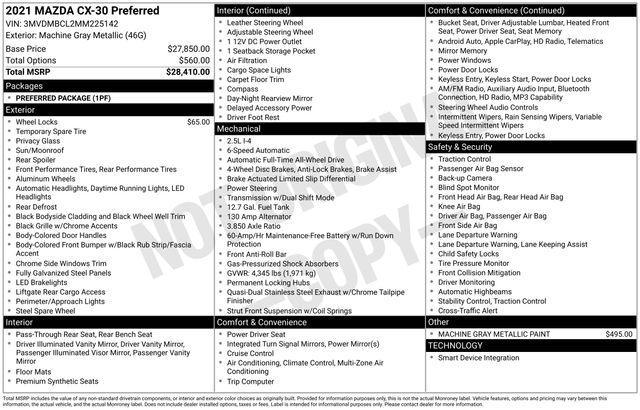 2021 Mazda CX-30 Vehicle Photo in DANBURY, CT 06810-5034