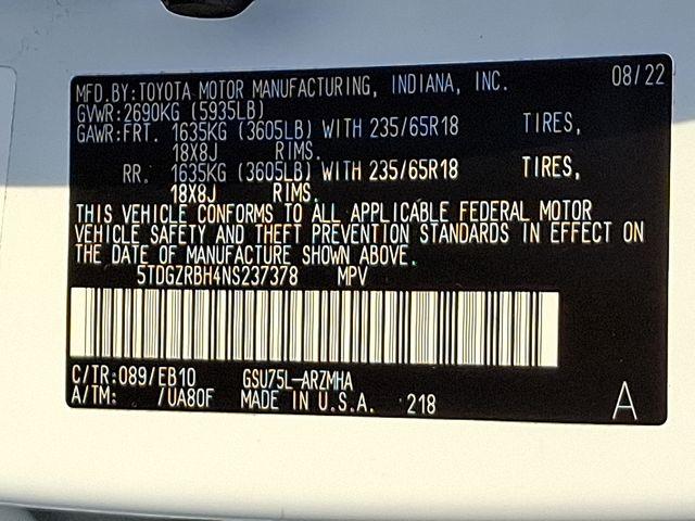 2022 Toyota Highlander Vehicle Photo in DANBURY, CT 06810-5034