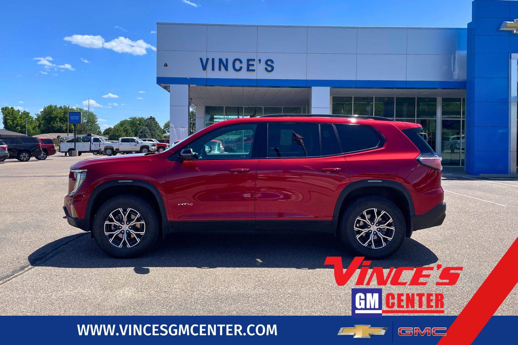 Volcanic Red Tintcoat 2024 GMC Acadia SUV / Crossover Four-Wheel Drive 8-Speed Automatic