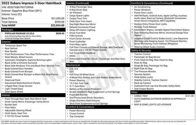 2022 Subaru Impreza Vehicle Photo in Doylestown, PA 18902