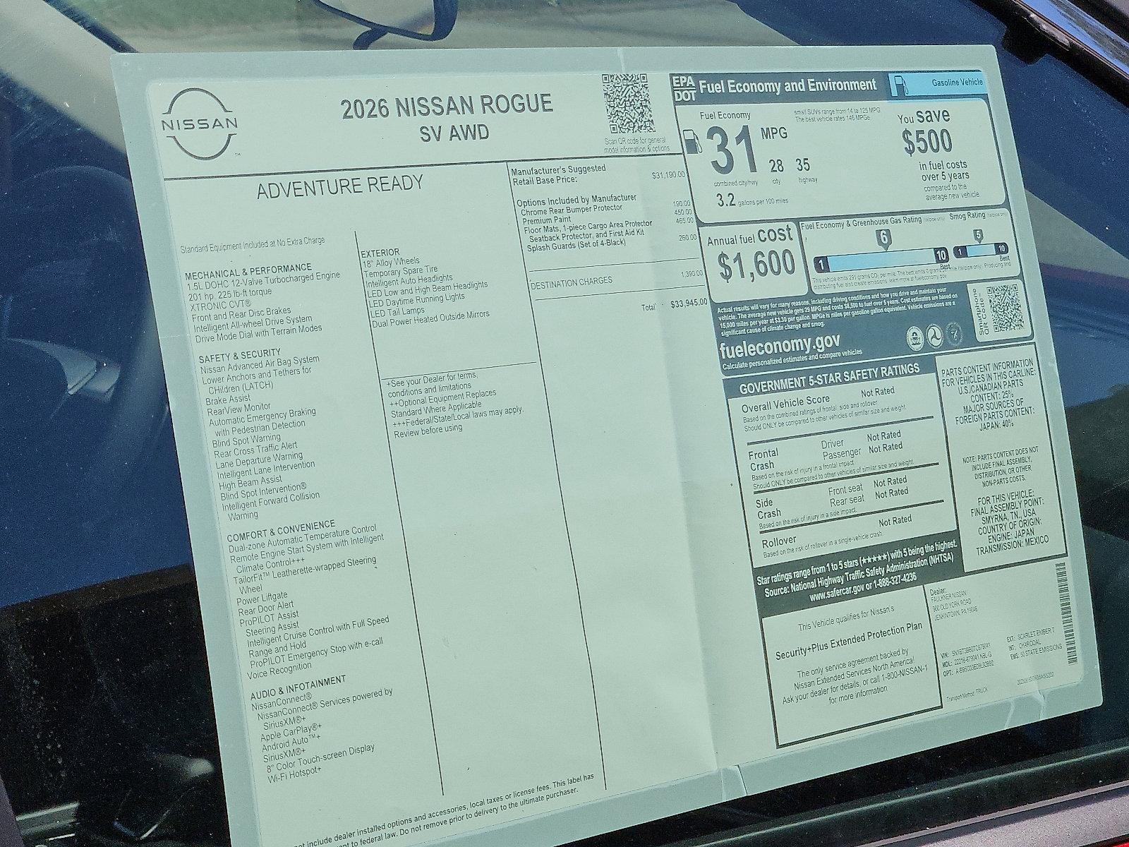 2026 Nissan Rogue Vehicle Photo in Jenkintown, PA 19046