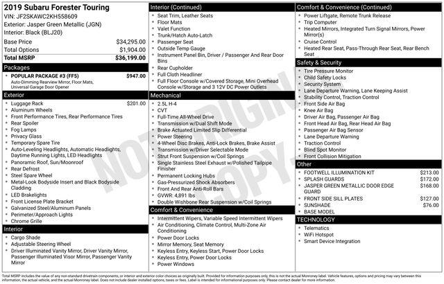 2019 Subaru Forester Vehicle Photo in Puyallup, WA 98371