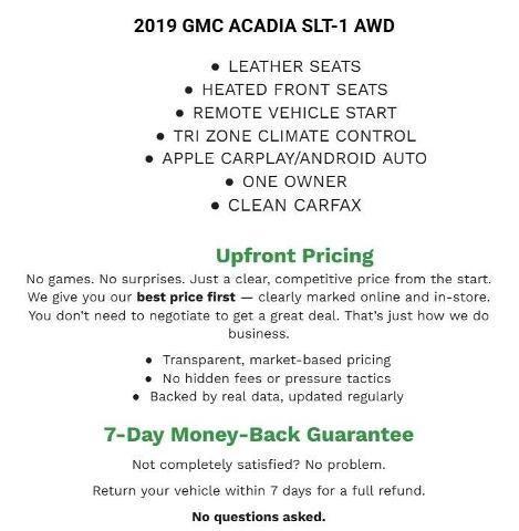 2019 GMC Acadia Vehicle Photo in Neenah, WI 54956