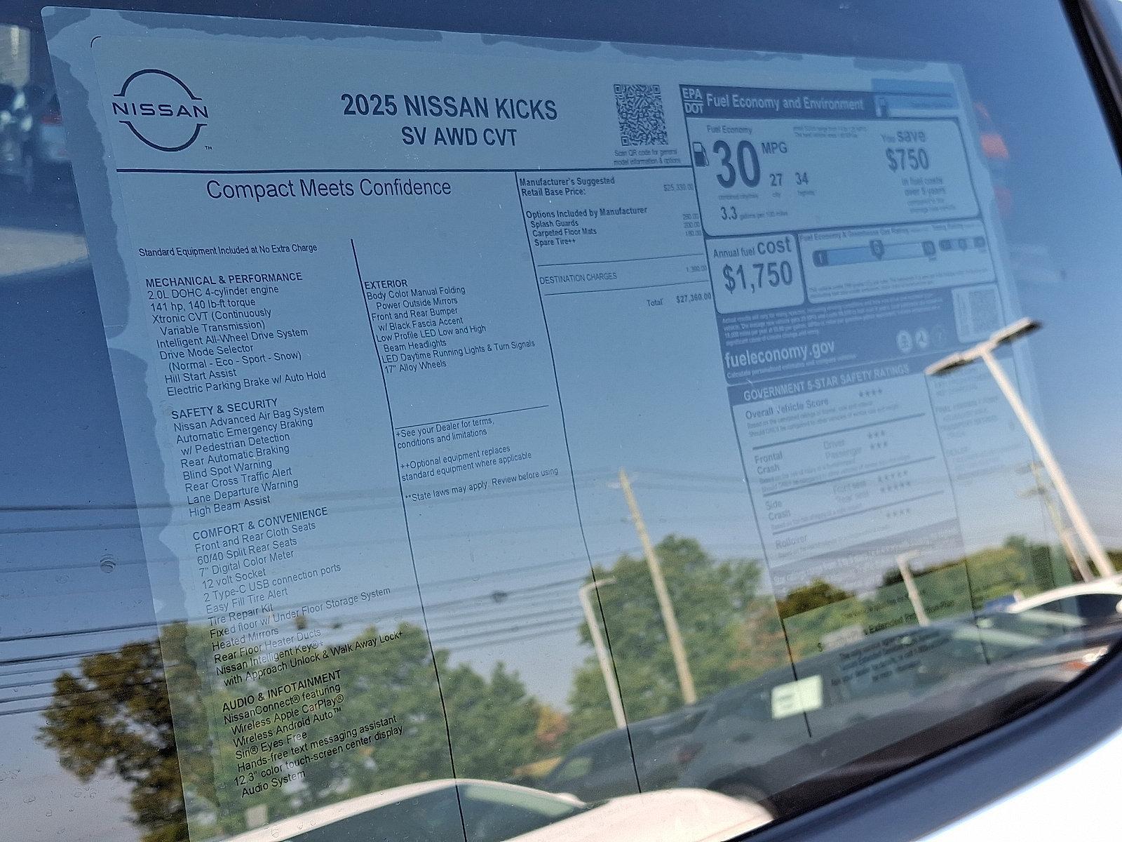 2025 Nissan Kicks Vehicle Photo in Mechanicsburg, PA 17050-2306