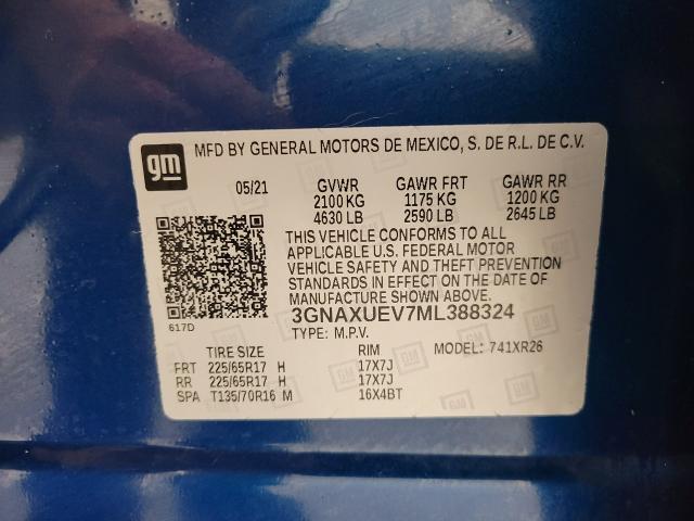2021 Chevrolet Equinox Vehicle Photo in NEENAH, WI 54956-2243