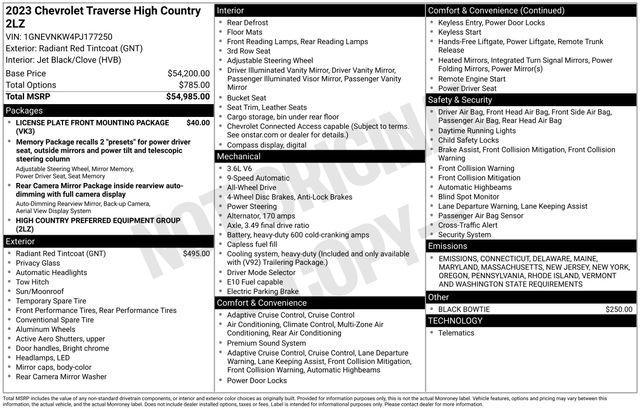 2023 Chevrolet Traverse Vehicle Photo in DANBURY, CT 06810-5034