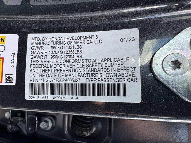 2023 Honda Accord Sedan Vehicle Photo in LEOMINSTER, MA 01453-2952