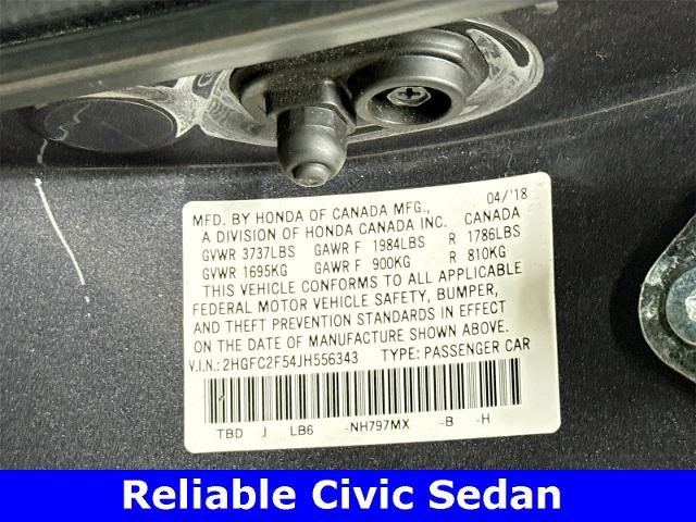 2018 Honda Civic Vehicle Photo in EVERETT, WA 98203-5662