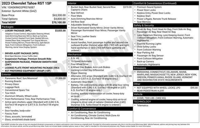 2023 Chevrolet Tahoe Vehicle Photo in DANBURY, CT 06810-5034