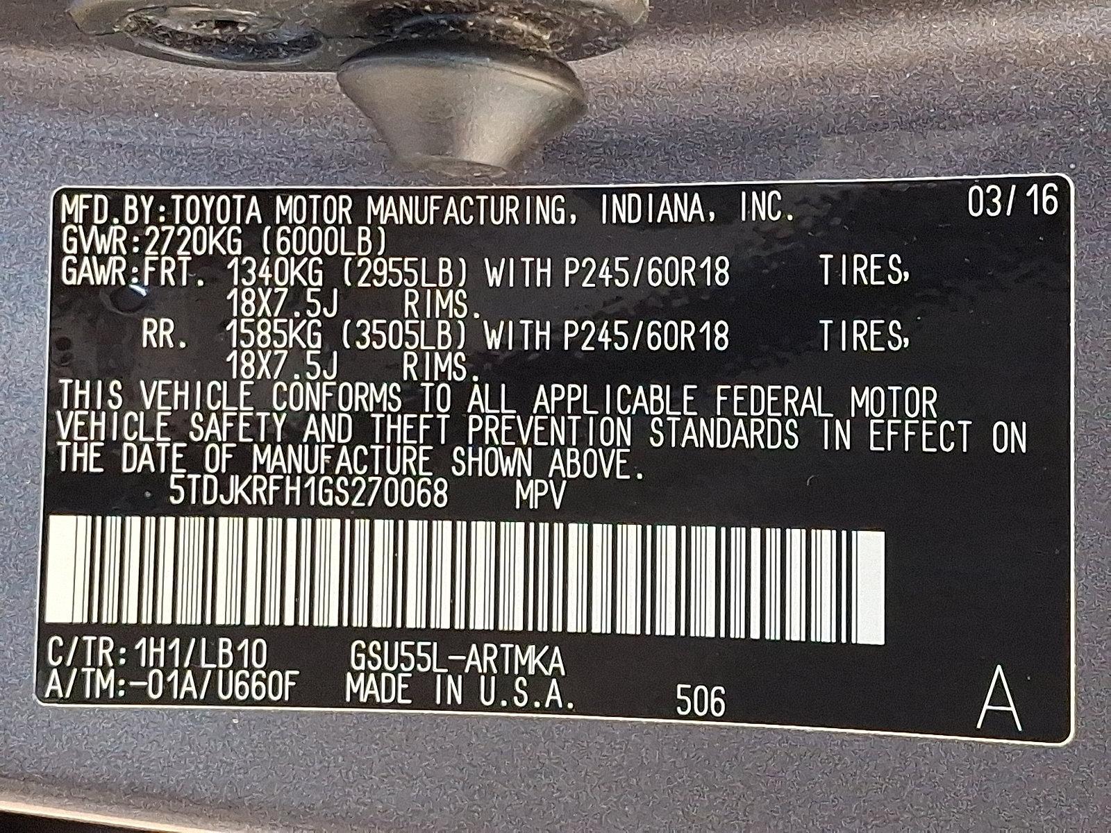 2016 Toyota Highlander Vehicle Photo in Lancaster, PA 17601