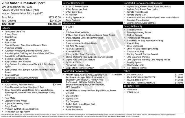 2023 Subaru Crosstrek Vehicle Photo in Doylestown, PA 18902