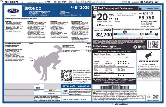2024 Ford Bronco Vehicle Photo in DANBURY, CT 06810-5034