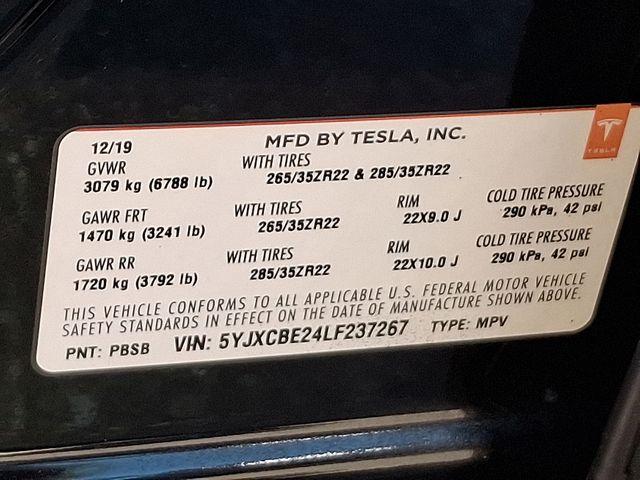 2020 Tesla Model X Vehicle Photo in DANBURY, CT 06810-5034
