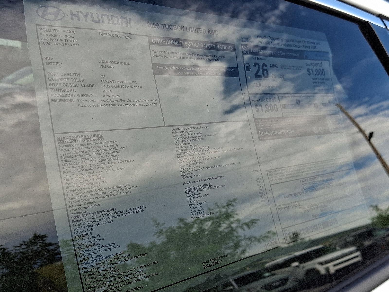 2026 Hyundai TUCSON Vehicle Photo in Harrisburg, PA 17111