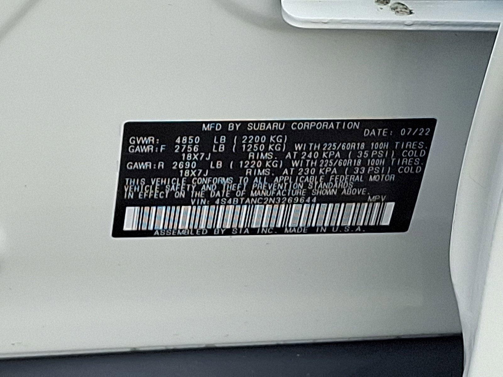 2022 Subaru Outback Vehicle Photo in Harrisburg, PA 17111