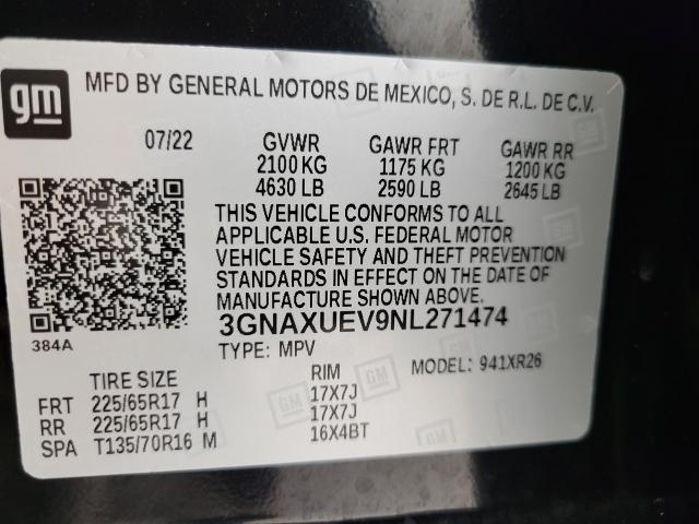 2022 Chevrolet Equinox Vehicle Photo in NEENAH, WI 54956-2243