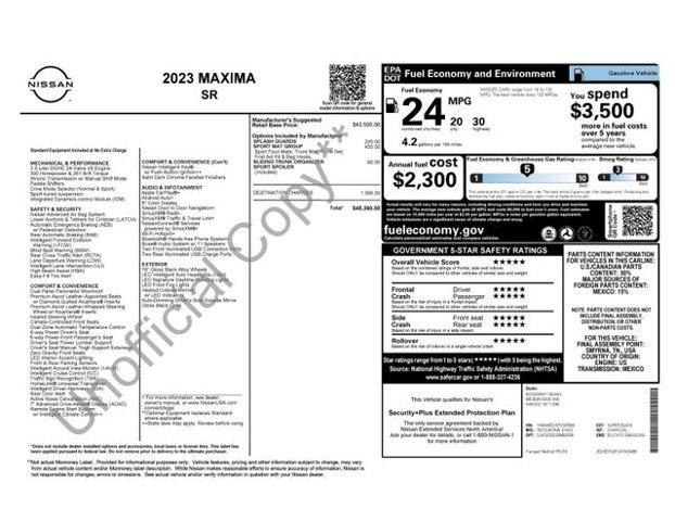 2023 Nissan Maxima Vehicle Photo in Flemington, NJ 08822