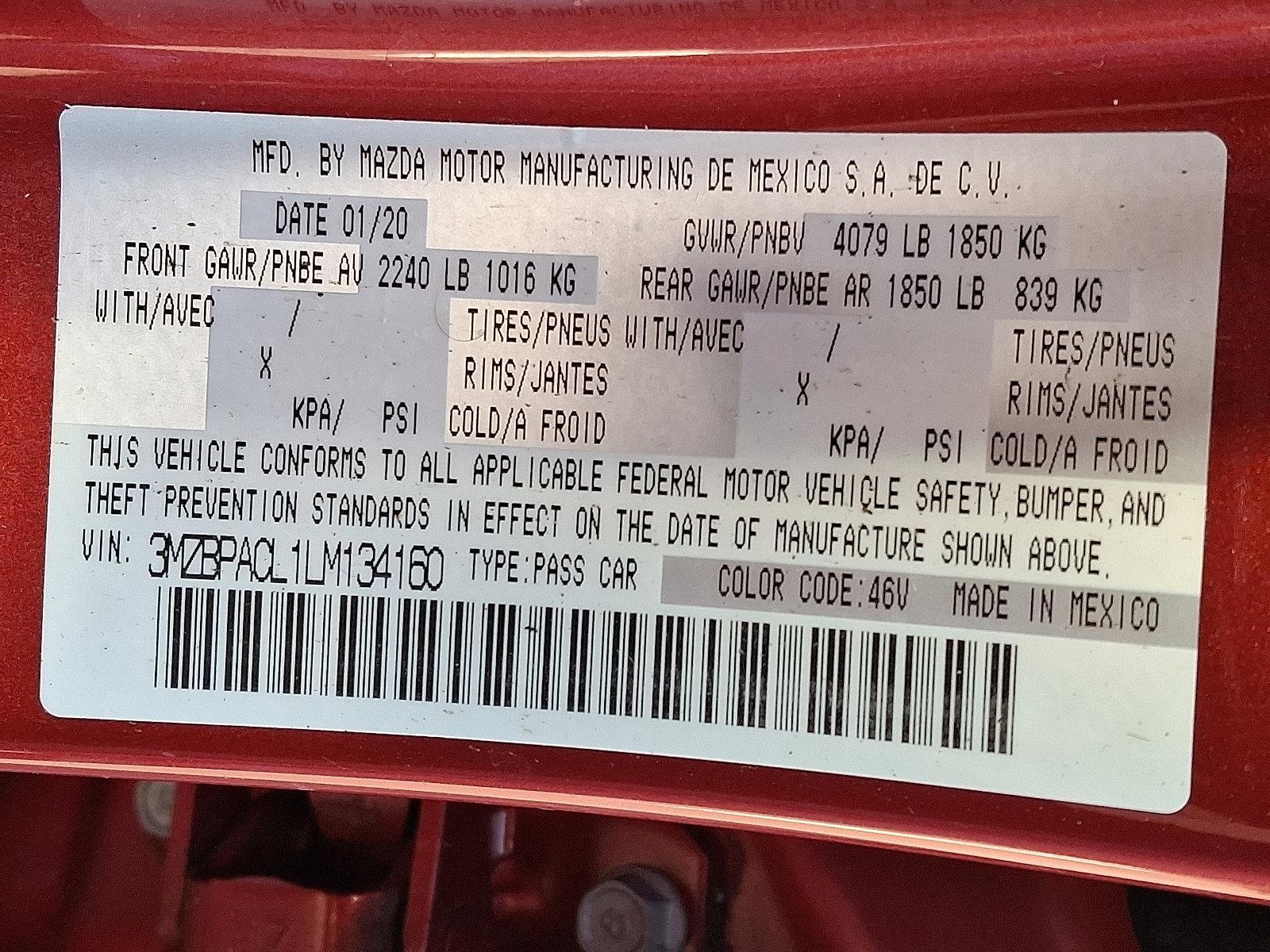 2020 Mazda Mazda3 Sedan Vehicle Photo in Easton, PA 18045