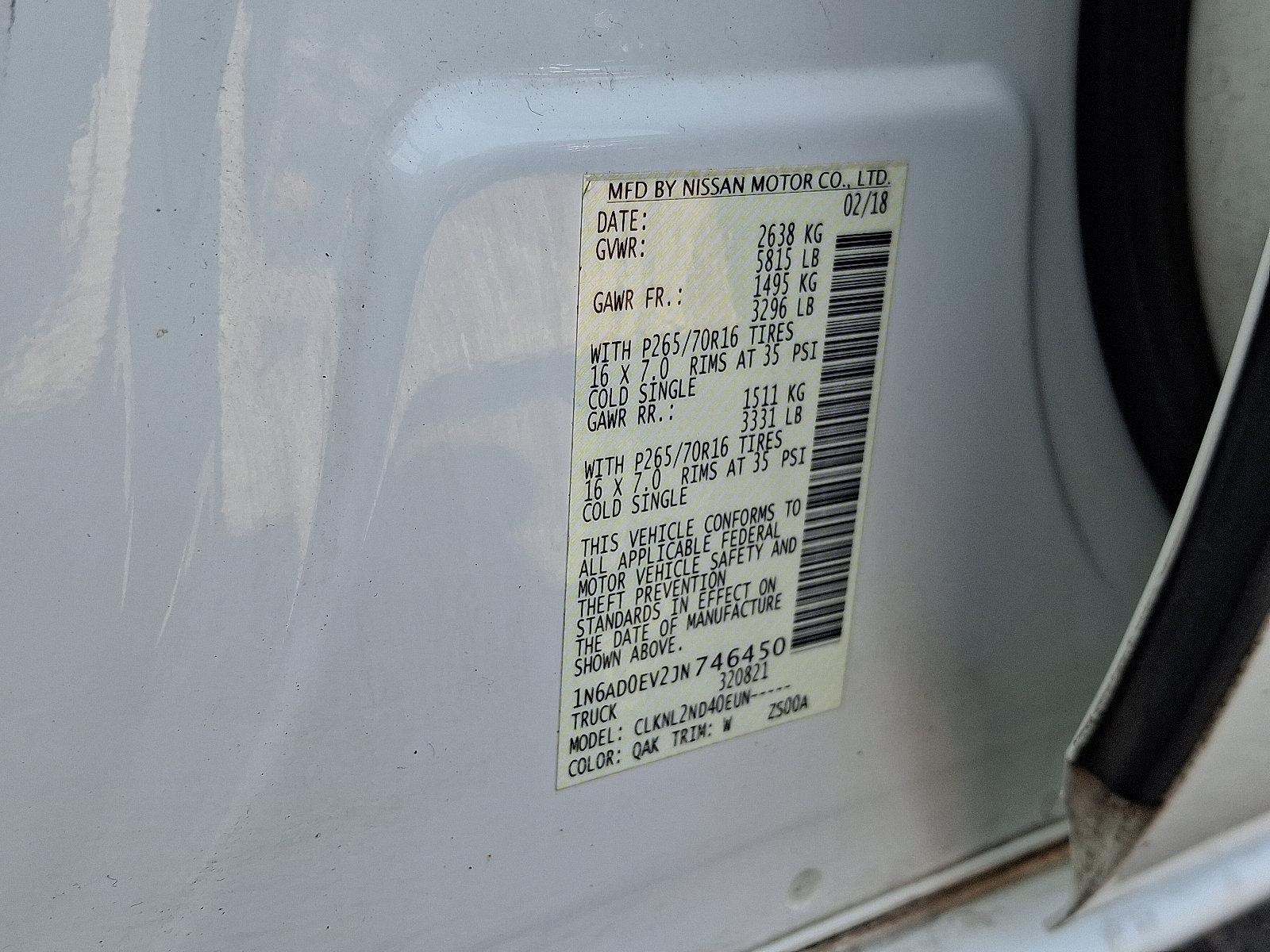 2018 Nissan Frontier Vehicle Photo in Mechanicsburg, PA 17050-2306
